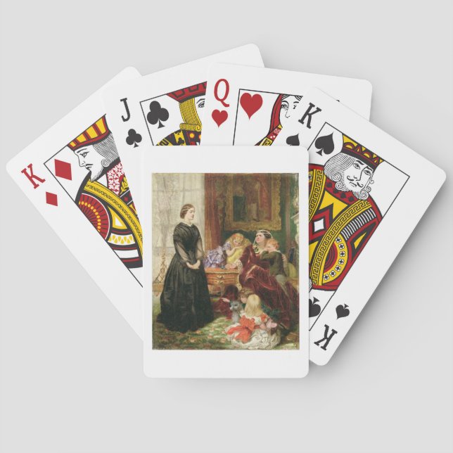 Baralho A educadora, 1860 (óleo em canvas) (Verso)