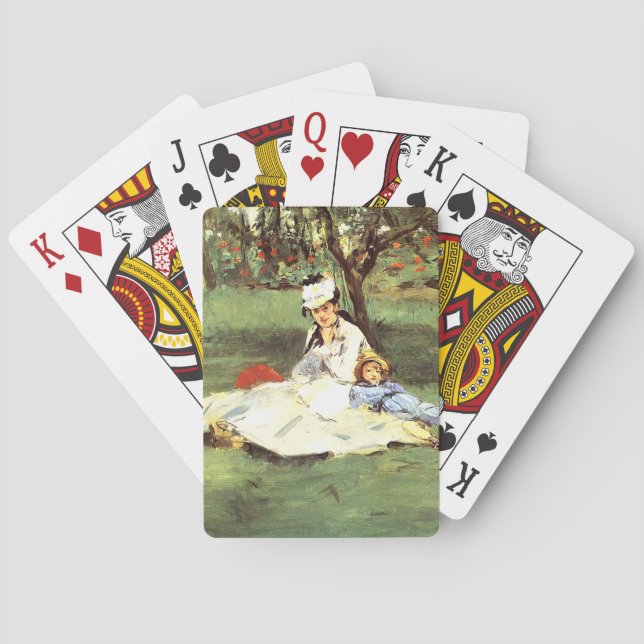 Baralho A família Monet no seu jardim Edouard Manet (Verso)