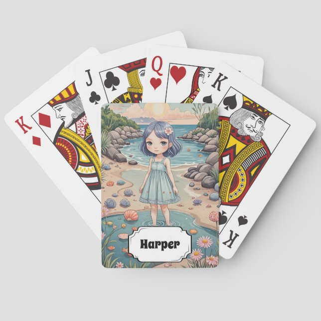 Baralho A felicidade de Beachcomber é personalizada (Verso)