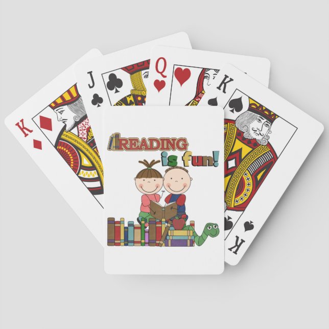 Baralho A figura leitura da vara dos miúdos é divertimento (Verso)