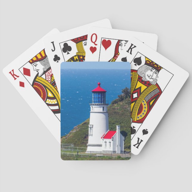 Baralho A Heceta Head Lighthouse Perto de Florence (Verso)