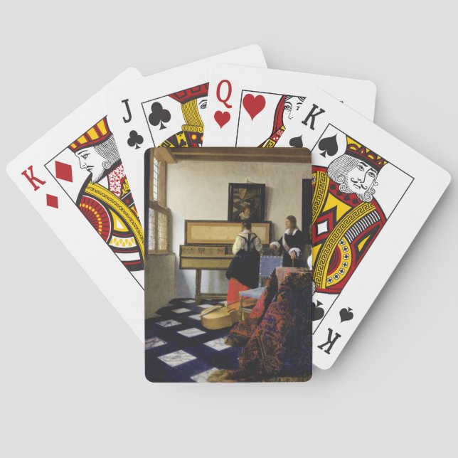 Baralho A lição de música de Johannes Vermeer (Verso)