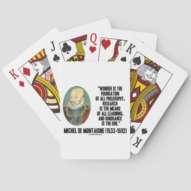 Baralho A Maravilha É A Base Da Montaigne Da Filosofia (Verso)