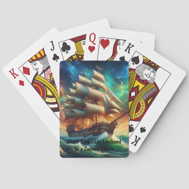Baralho A nave fantasma Lady Lovibond em uma tempestade có (Verso)