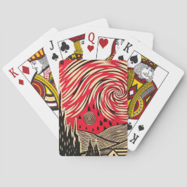 Baralho A Noite Estrelada no estilo de ilusão óptica BAUHA