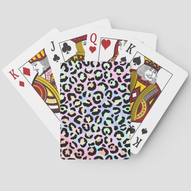 Baralho A Série Leopardo Iridescente Design 5 (Verso)