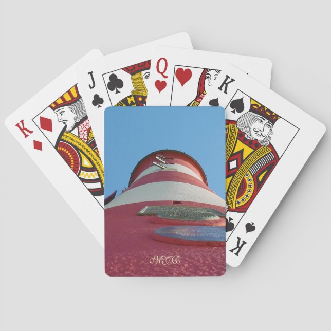 Baralho A torre de Smeaton, Hoe de Plymouth - monograma (Verso)