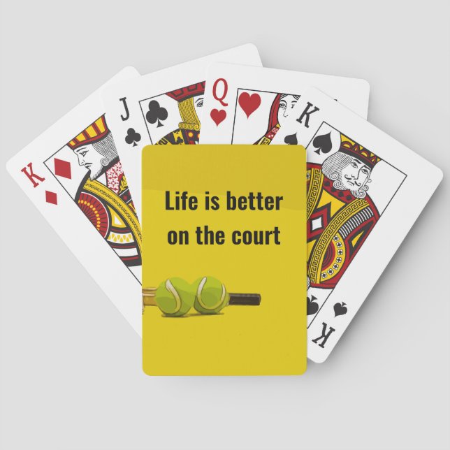 Baralho A vida de Tênis é melhor no campo (Verso)