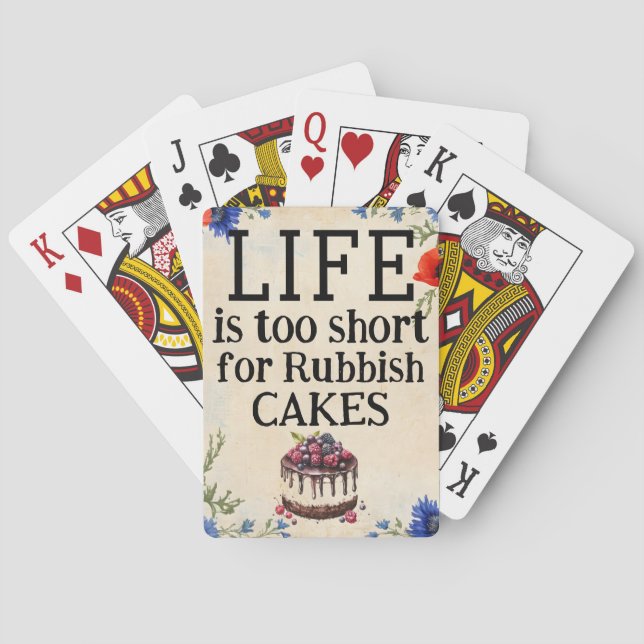 Baralho A VIDA É Curta Demais Para Jogar Cartas (Verso)