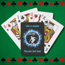 A Vida é uma Sessão Cartas de Jogar Skater Blue Fi