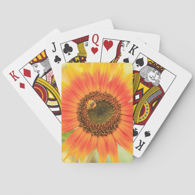 Baralho Abeja en girasol, Jardín Comunitario (Verso)