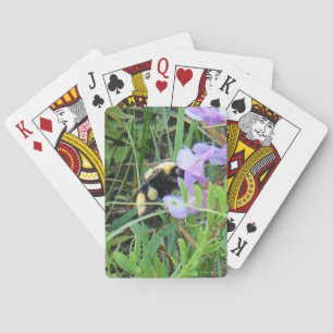 Baralho Abeja Selvagem F2 em Flores Silvestres Roxas