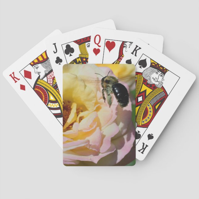 Baralho Abelha-Bumble Na Natureza Rosa-Rosa (Verso)