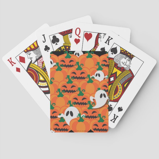 Baralho Abóbora Assombrada do Halloween Fantasmas (Verso)