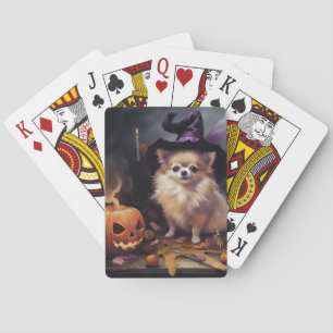 Baralho Abóboras de Halloween Assustadoras de Pomerânia