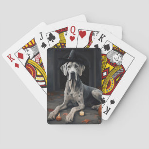 Baralho Abóboras Great Dane Halloween Assustador Flip