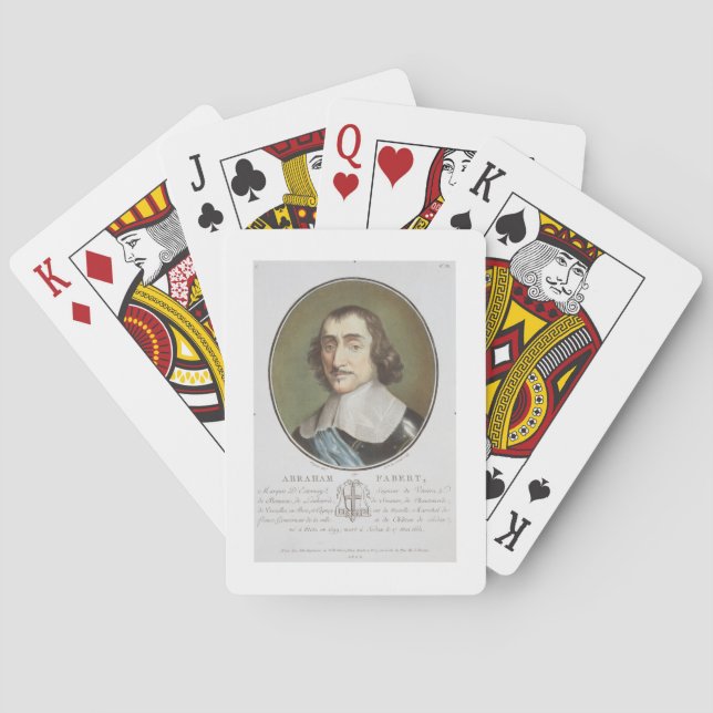 Baralho Abraham de Fabert (1599-1662) 'do DES dos retratos (Verso)
