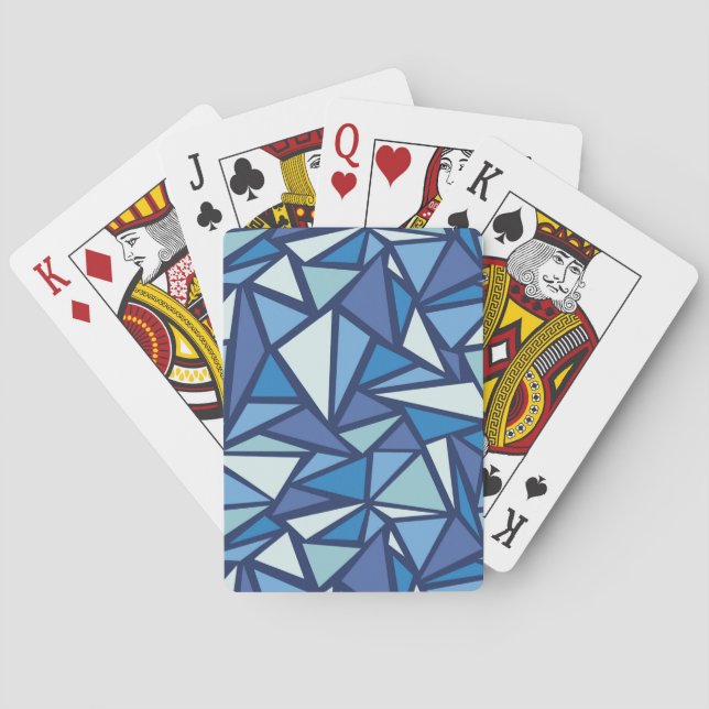 Baralho Abstract Blue Ice Crsytal Pattern (Verso)