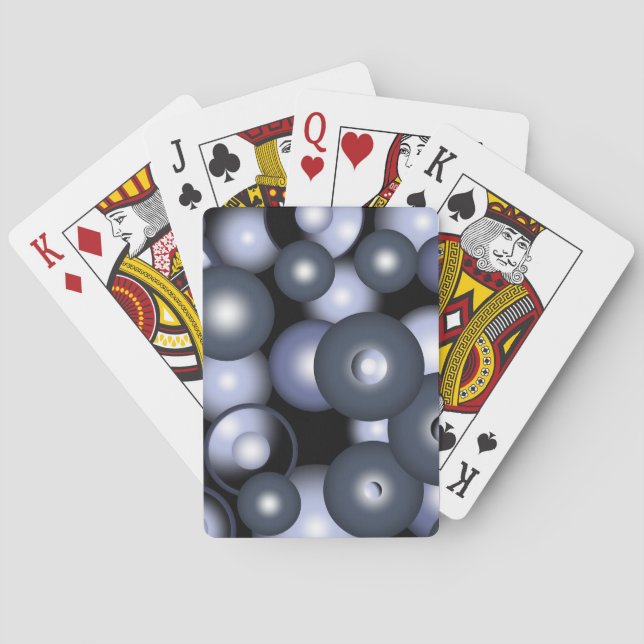 Baralho Abstrato de Arte Orbital do Círculo Concentrado Gl (Verso)