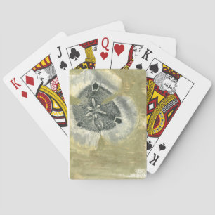 Baralho Abstrato de cabeça de Flor com Textura Glazada