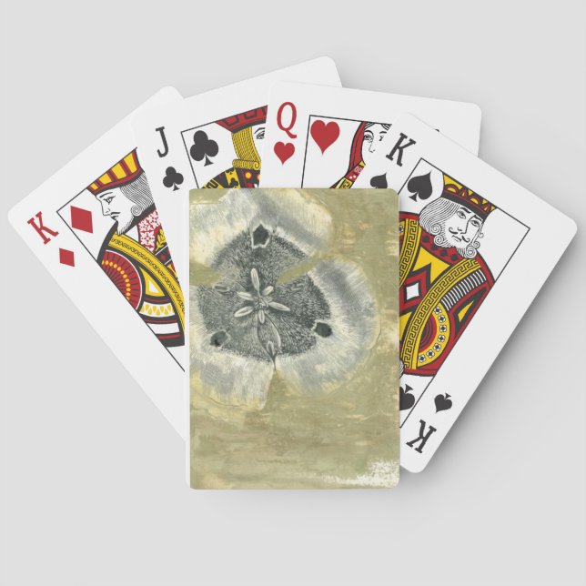 Baralho Abstrato de cabeça de Flor com Textura Glazada (Verso)