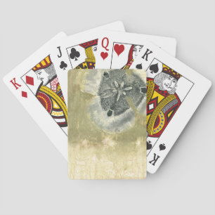 Baralho Abstrato de cabeça de Flor com Textura Glazada