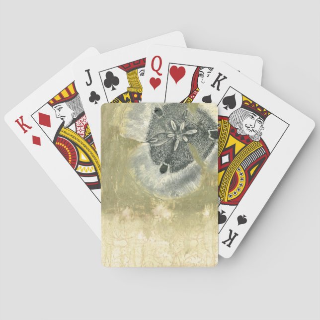 Baralho Abstrato de cabeça de Flor com Textura Glazada (Verso)