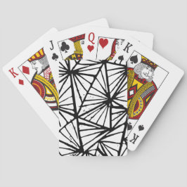 Baralho Abstrato preto e branco triângulos Lino Cortado