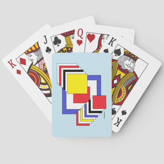 Baralho Abstrato quadrados (Verso)