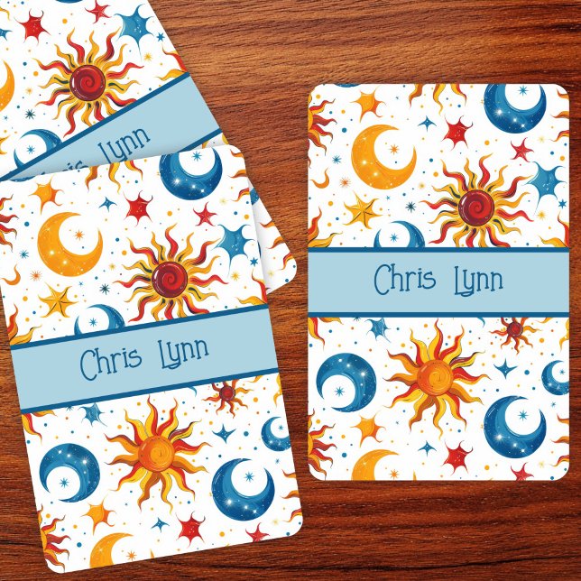 Baralho Abstrato Sun Moon e Stars Coloridos (Criador carregado)