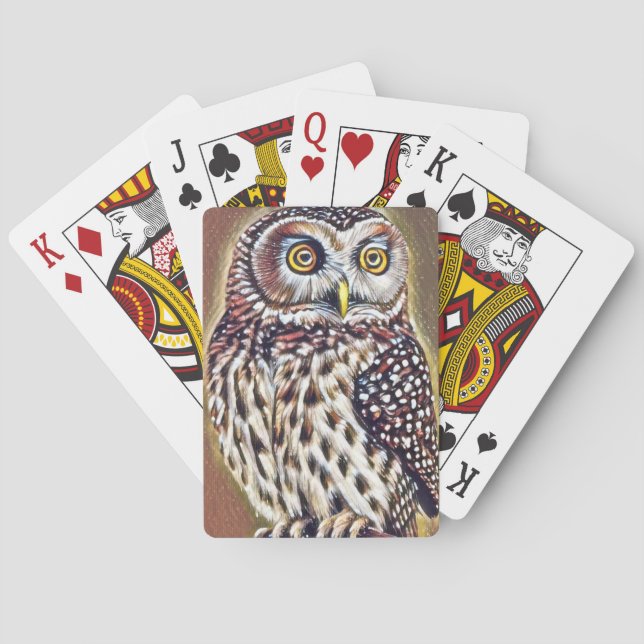 Baralho Abstrato Wilderness Forest Owl Art (Verso)