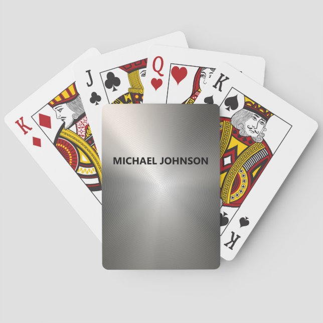 Baralho Aço inoxidável prateado (Verso)