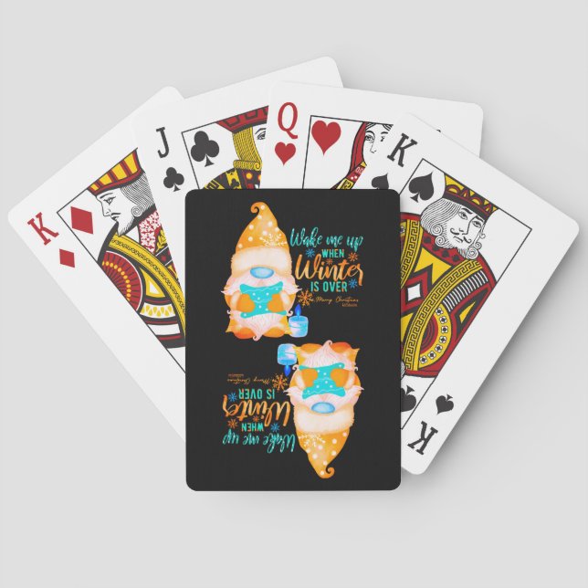 Baralho ACORDAR-ME QUANDO O INVERNO ESTIVER ACIMA DO Gnomo (Verso)