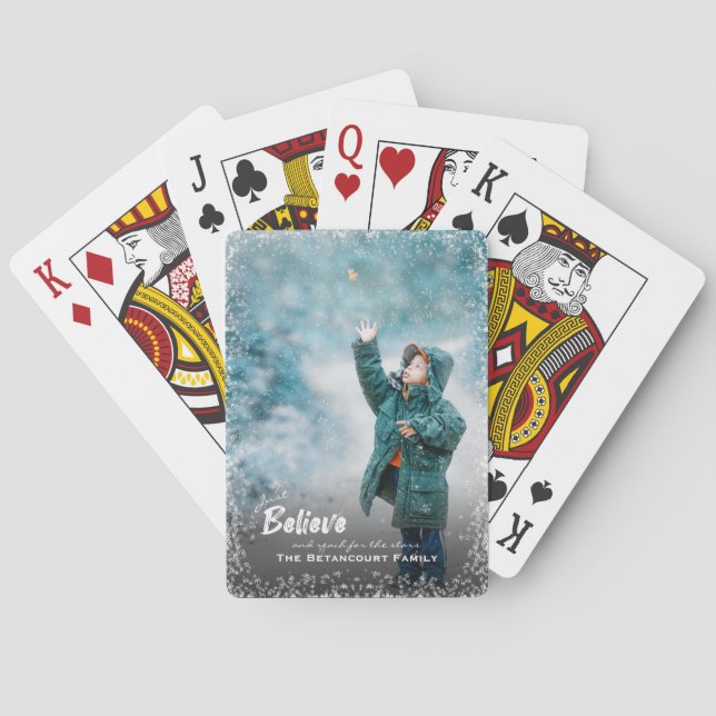 Baralho Acredite e alcance a foto de Natal das estrelas (Verso)