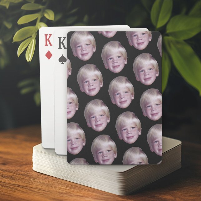 Baralho Adicionar 1 Padrão de Metade de Quedas de Foto do  (Custom Poker Playing Cards)
