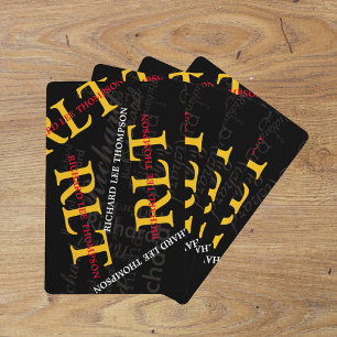 Baralho Adicionar iniciais e nome para obter um personaliz