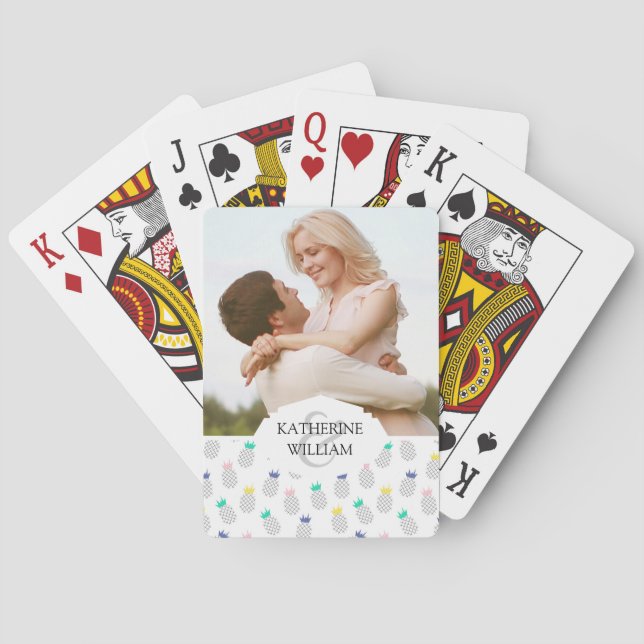 Baralho Adicione seus abacaxis | abstratos conhecidos (Verso)