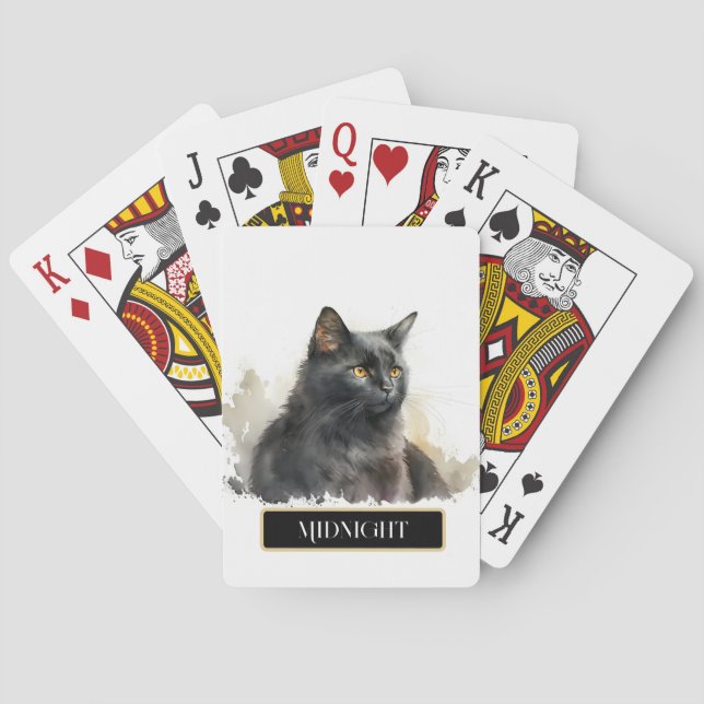 Baralho Adorável Black Cat Personalize (Verso)
