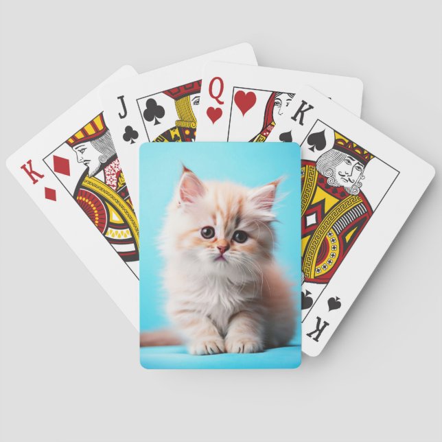 Baralho Adorável White Kitten Potrait- 54971 (Verso)