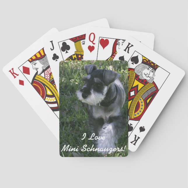 Baralho Adoro Mini Schnauzers Deck de Cartões (Verso)