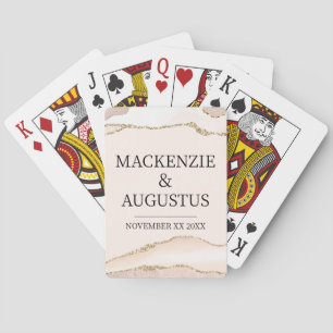 Baralho Agata de marfim e noiva Dourada e casamento de noi