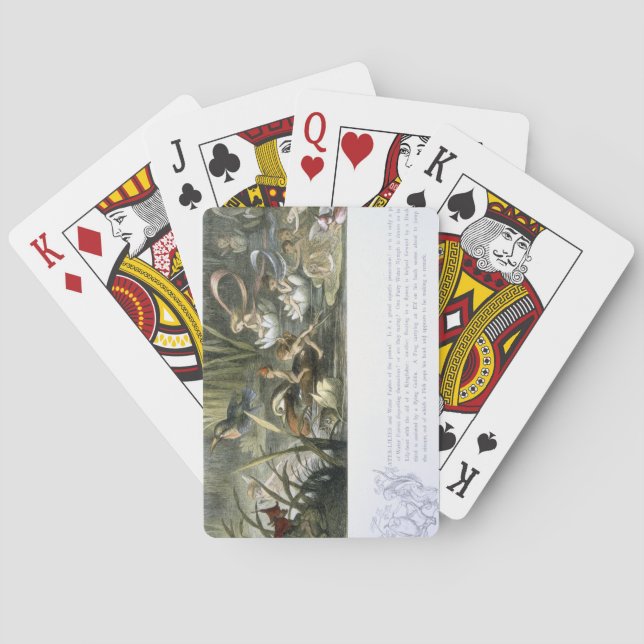 Baralho Água-Lírios e fadas da água, ilustração de (Verso)