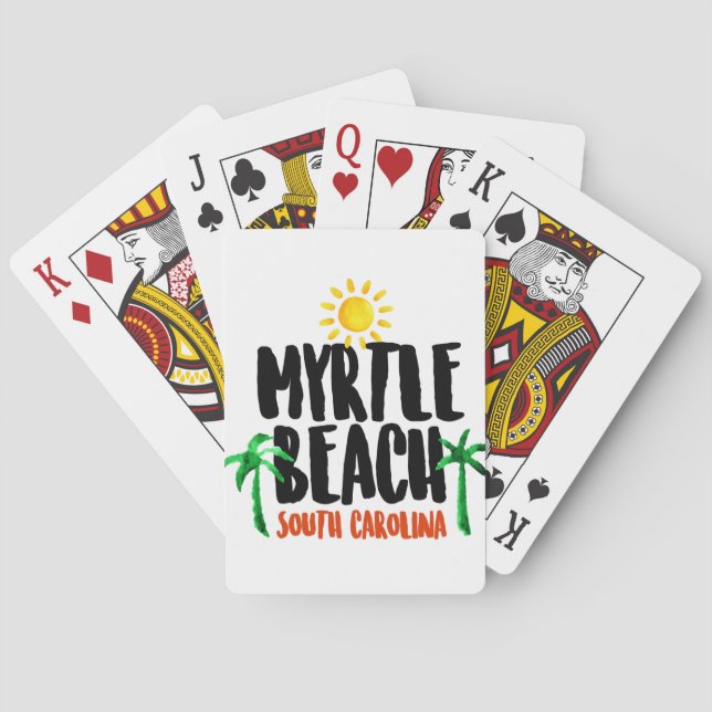 Baralho Aguarela de Myrtle Beach (Verso)