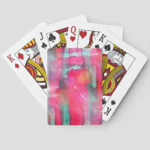 Baralho Aguarela pintada abstrato do brilho de Sun