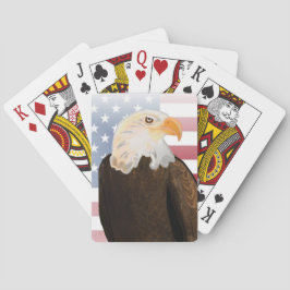 Baralho Águia com bandeira americana desbotada