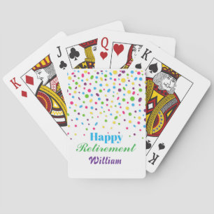 Baralho Ajuste Feliz de Confetti Colorida Personalizada