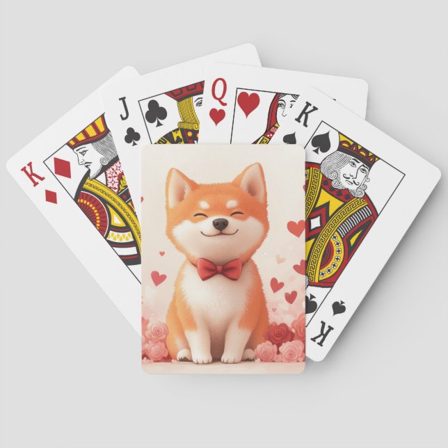 Baralho Akita com Rosas - Dia de os namorados (Verso)