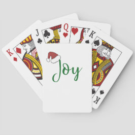 Baralho Alegria em verde com Santa Hat