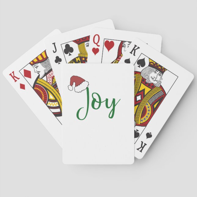 Baralho Alegria em verde com Santa Hat (Verso)