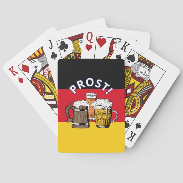 Baralho ALEMANHA Cartoon FLAG Cheers Beers Prost (Verso)